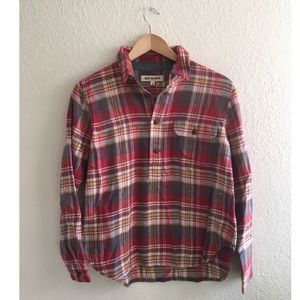 Rivet and Thread plaid popover flannel shirt